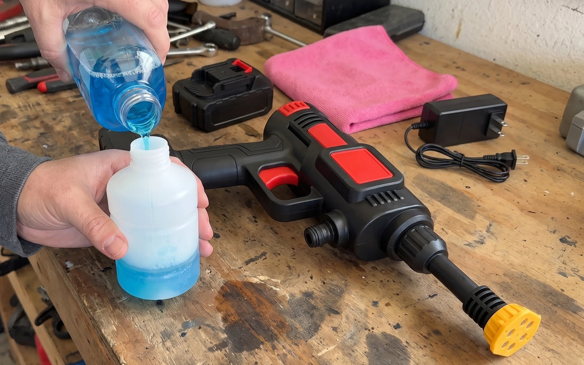 Foam, then rinse.